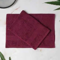 Spaces Day2Day Maroon Cotton Hand Towel-image-93