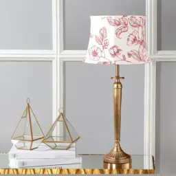 Kapoor E Illuminations Groove Hersey Golden Brass Table Lamp - Set of 1-12