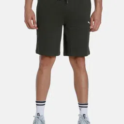 Puma Green Cotton Slim Fit Shorts-35
