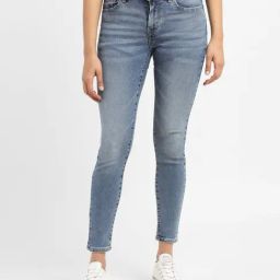 Levi's 710 Mid Indigo Cotton Super Skinny Fit Mid Rise Jeans-image-24