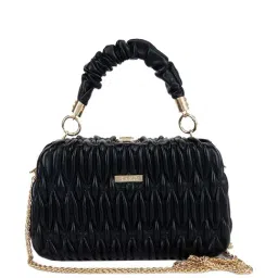 Kazo Black Textured Small Clutch-image-12