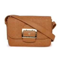 Beverly Hills Polo Club Tan Textured Medium Cross Body Bag-image-32