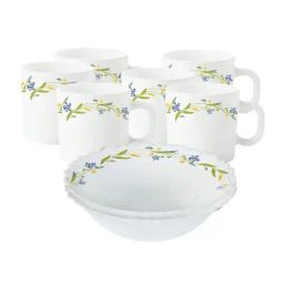 Larah by Borosil White Opalware Snacks Bowls - Set of 8-0