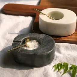 Muun Home Black & White Marble Spice Marble Bowls Set-picture-19