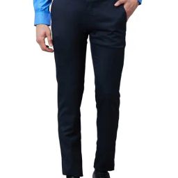 Raymond Blue Slim Fit Trousers-picture-37