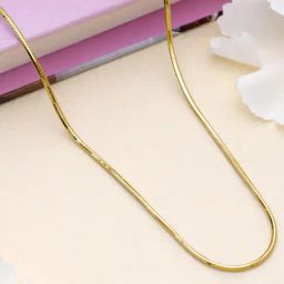 Zavya Sleek Serenity Gold Plated Men's Chain Look Chain-image-63