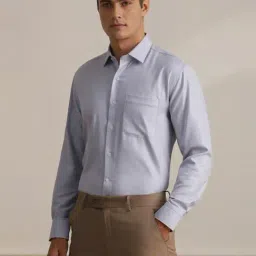 Louis Philippe Blue Cotton Regular Fit Shirt-picture-37