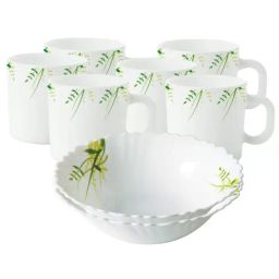 Larah by Borosil White Opalware Snacks Bowls - Set of 8-2