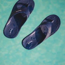 Yoho Men's Accupressure Floats Blue Flip Flops-picture-4