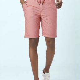 Urban Ranger By Pantaloons Coral Cotton Slim Fit Shorts-image-62