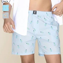 XYXX Multicolored Cotton Relaxed Fit Printed Boxers - Pack Of 3-image-74