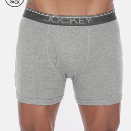 Jockey Men Pack of 2 Grey Melange Solid Trunks-image-88
