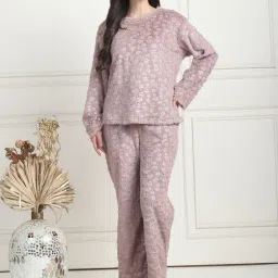 TAG 7 Pink Wool Relaxed Fit Lounge Wear-image-69