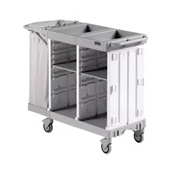 Roots Magic Hotel 840B Basic Multipurpose Trolley with Closed Storage Area, Doors Opening System and Foldable Bag Holder, TTMH840B0T0VV0-image-1