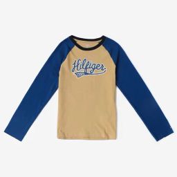 Tommy Hilfiger Kids Khaki Cotton Regular Fit Logo Printed T-Shirt-picture-29