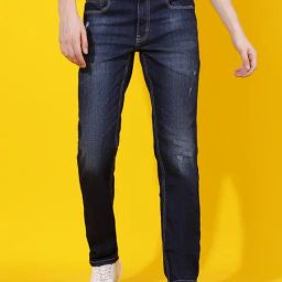 Belliskey Blue Denim Straight Fit Solid Jeans-image-46