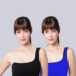 AROUSY Blue & Black Cotton Bralette Bra - Pack Of 2-picture-18