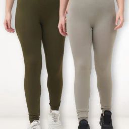 Gracit Green & Pista Green Solid Tights (Pack of 2)-picture-6