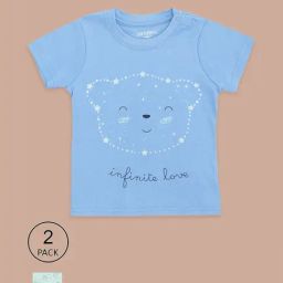 Pantaloons Baby Blue & Green Cotton Printed T-Shirt (Pack of 2)-image-88