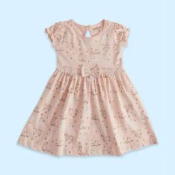 Pantaloons Baby Pink Cotton Printed Dress-image-125