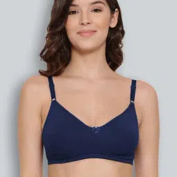 Lyra Navy Cotton T-Shirt Bra-image-32