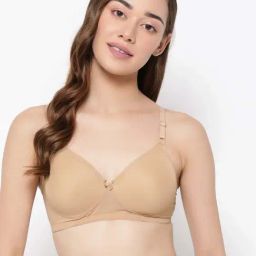 Clovia Beige T-Shirt Bra-image-16