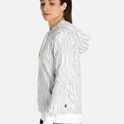 Puma White Graphic Print Hoodie image 3
