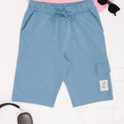 Pantaloons Junior Federal Blue Blue Shorts-image-4