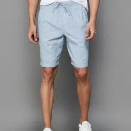 fame forever by lifestyle Fame Forever Light Blue Regular Fit Shorts-picture-0