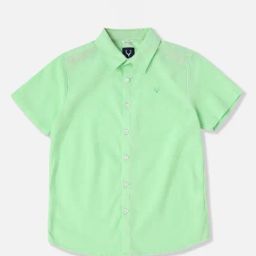 Allen Solly Boys Green Cotton Shirt-image-8