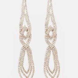 Sohi Gold Plated Party Designer Stone Dangler Earrings-image-73
