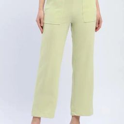 MADAME Green Mid Rise Pants-image-91