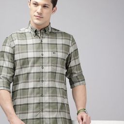 Arrow Manhattan Slim Fit Checked Pure Cotton Casual Shirt-image-90