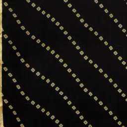 LADUSAA Black Printed Saree With Unstitched Blouse image 4