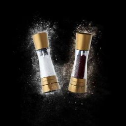 COLE & MASON Gourmet Precision Manual Transparent & Golden Acrylic Salt & Pepper Shaker - Set of 2-picture-19