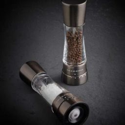 COLE & MASON Gourmet Precision Manual Transparent & Black Metal Salt & Pepper Shaker - Set of 2-image-74