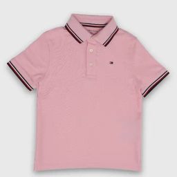 TOMMY HILFIGER Boys Pink Cotton Solid Polo T-Shirt-image-59