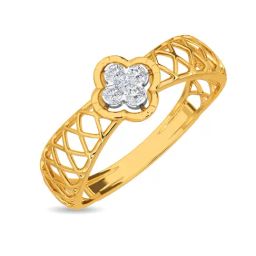 Kisna Diamond & Gold Jewellery Parise 18k (750) Diamond & Gold Ring For Women-picture-5