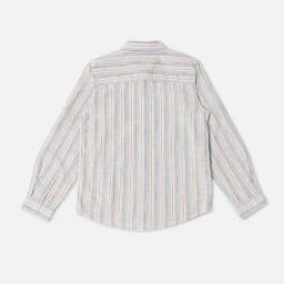 Allen Solly Boys Multicolor Cotton Striped Shirt image 2