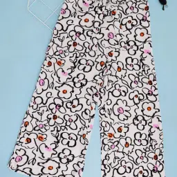 Pantaloons Junior Girls Bright White Printed Pants-picture-21