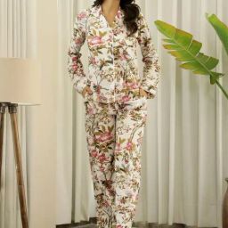 SAY White Printed Pyjamas Set-picture-7