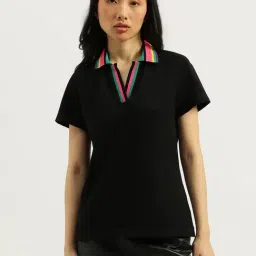 United Colors Of Benetton Black Cotton Blend Solid T-Shirt-picture-19