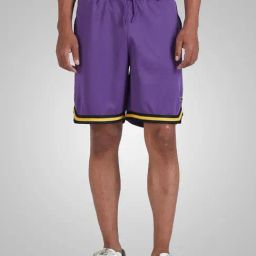 Shop The Arena Purple Los Angeles Lakers Basketball Performance Shorts-image-5