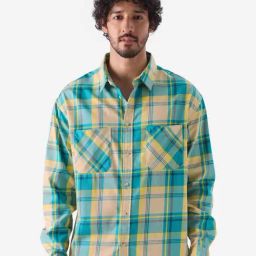 The Souled Store Aqua Blue Regular Fit Checks Shirt-image-11
