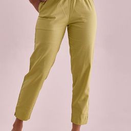 IndianRang Women Mid-Rise Relaxed Straight Leg No Fly Trousers-image-85