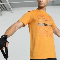Puma Brown Regular Fit Graphics Printed Sports T-Shirt-image-82