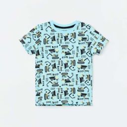 Juniors by Lifestyle Kids Blue Printed Regular Fit T-Shirt-picture-19