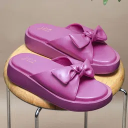 JM Looks Women Open Toe Flats with Bows-image-60