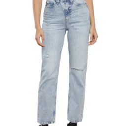 Calvin Klein Regular Fit Denim Light Lightly Washed High Rise Jeans-image-34