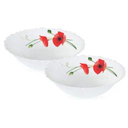 Larah by Borosil White Opalware Bowl - Set of 2-21